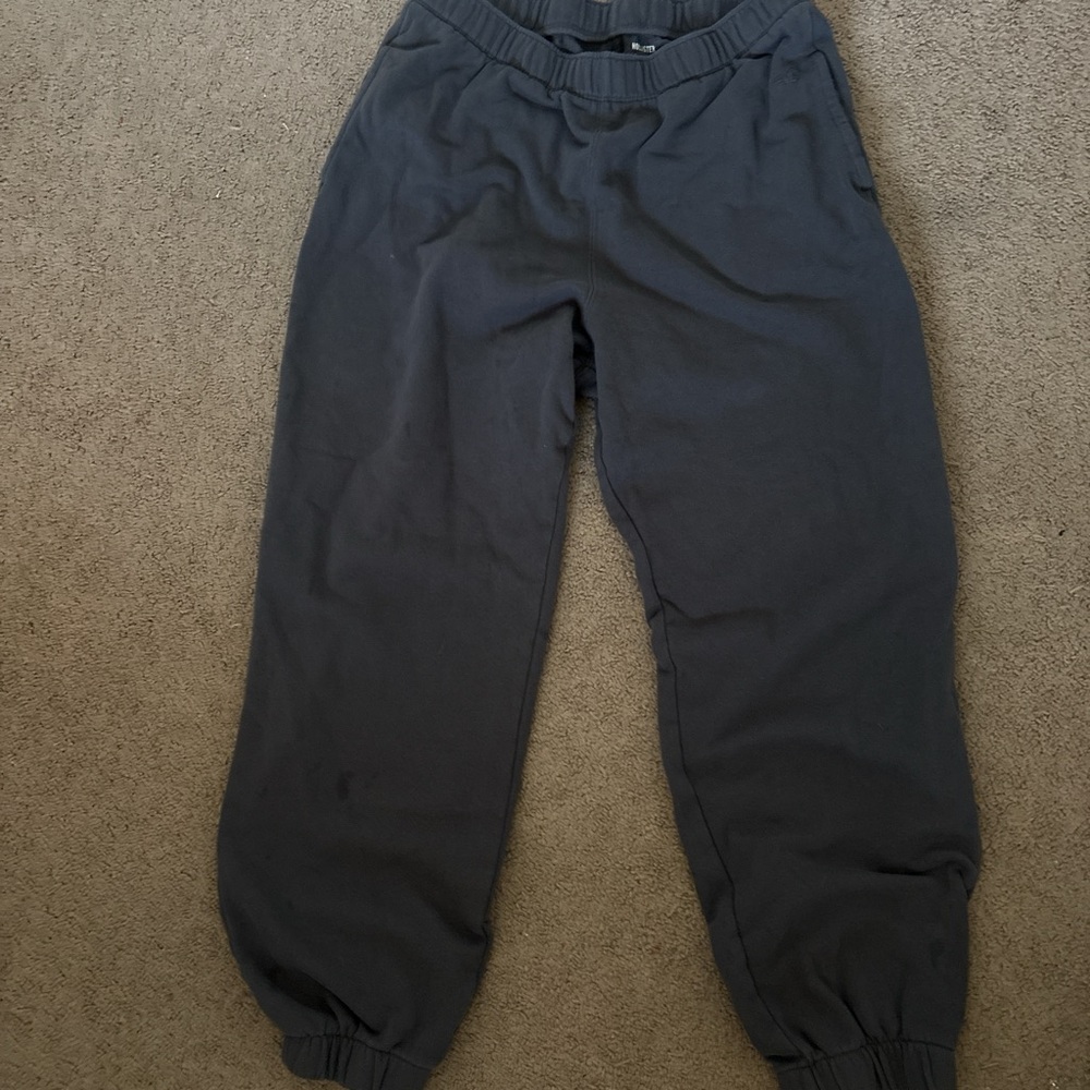 Hollister Stormy Grey Sweatpants Relaxed Fit Joggers